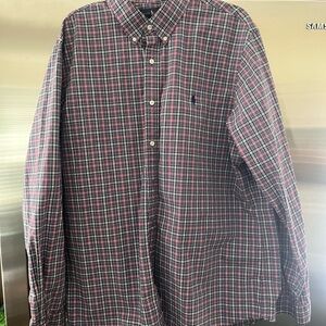 Ralph Lauren Pink and Blue Plaid Button-Down Shirt
